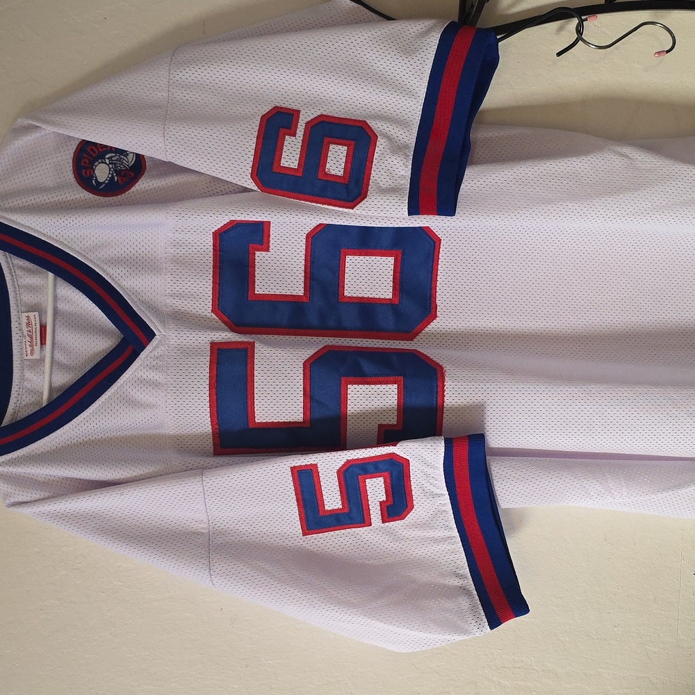 Mitchell & Ness White Jersey with Red and Blue Trim